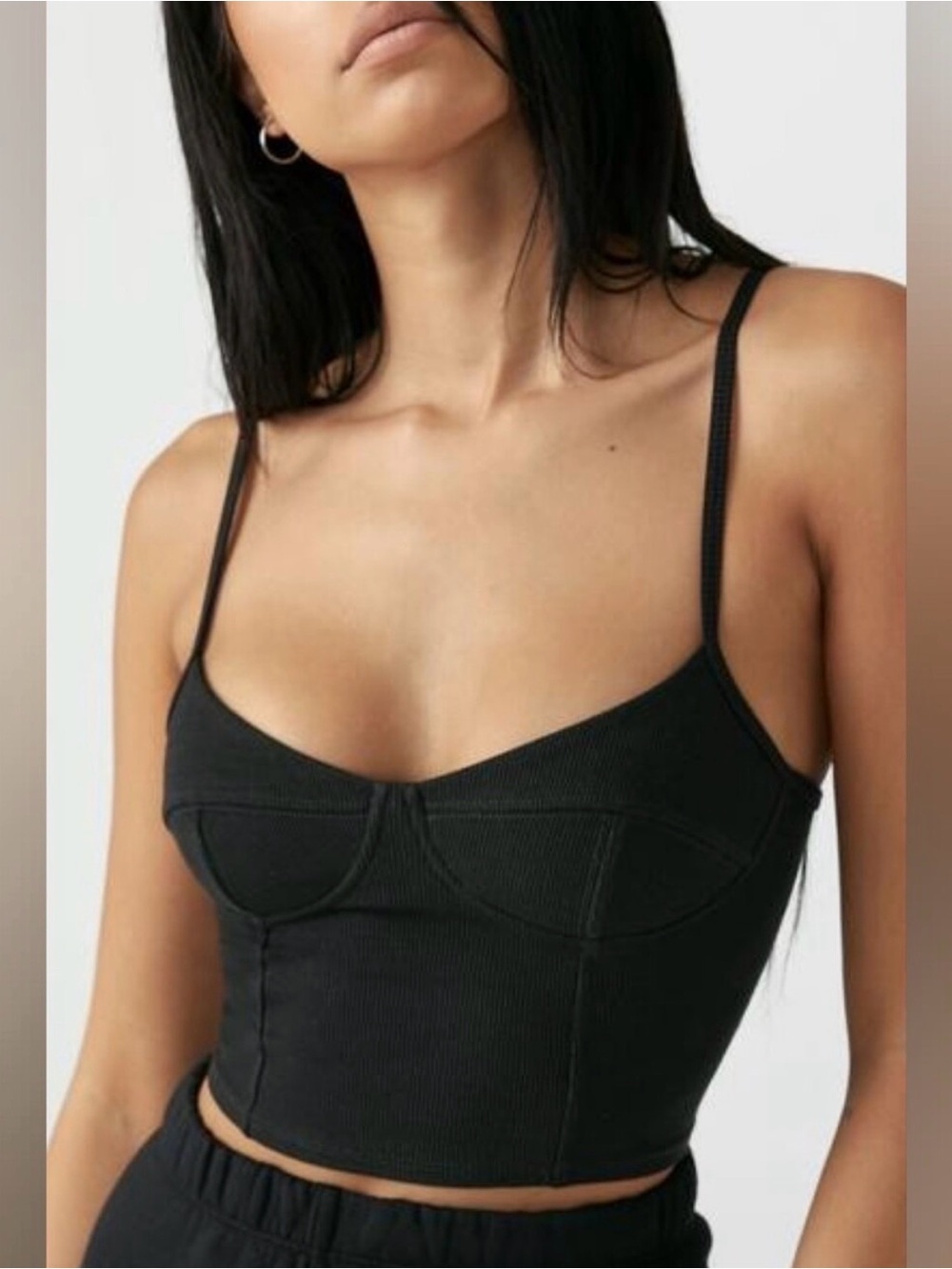 Joah Brown Bustier Top - Black - Picture 5 of 6